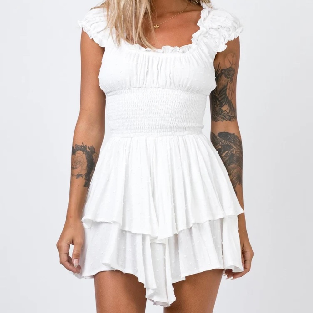 Princess Polly Love Galore White Romper 6